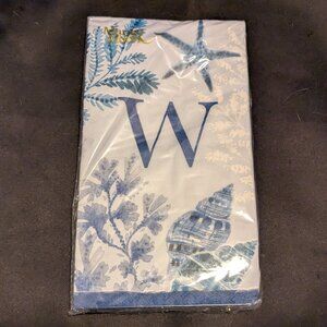 Mango Moon initial 'W' napkins 15 ct